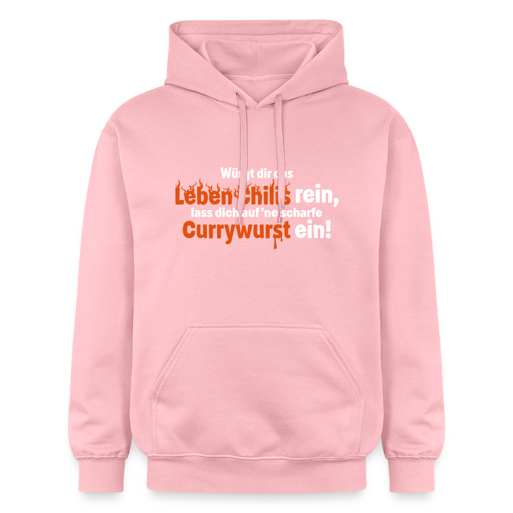 Würgt dir das Leben Chilis rein, lass dich auf 'ne scharfe Currywurst ein! - Hoodie - Hellrosa