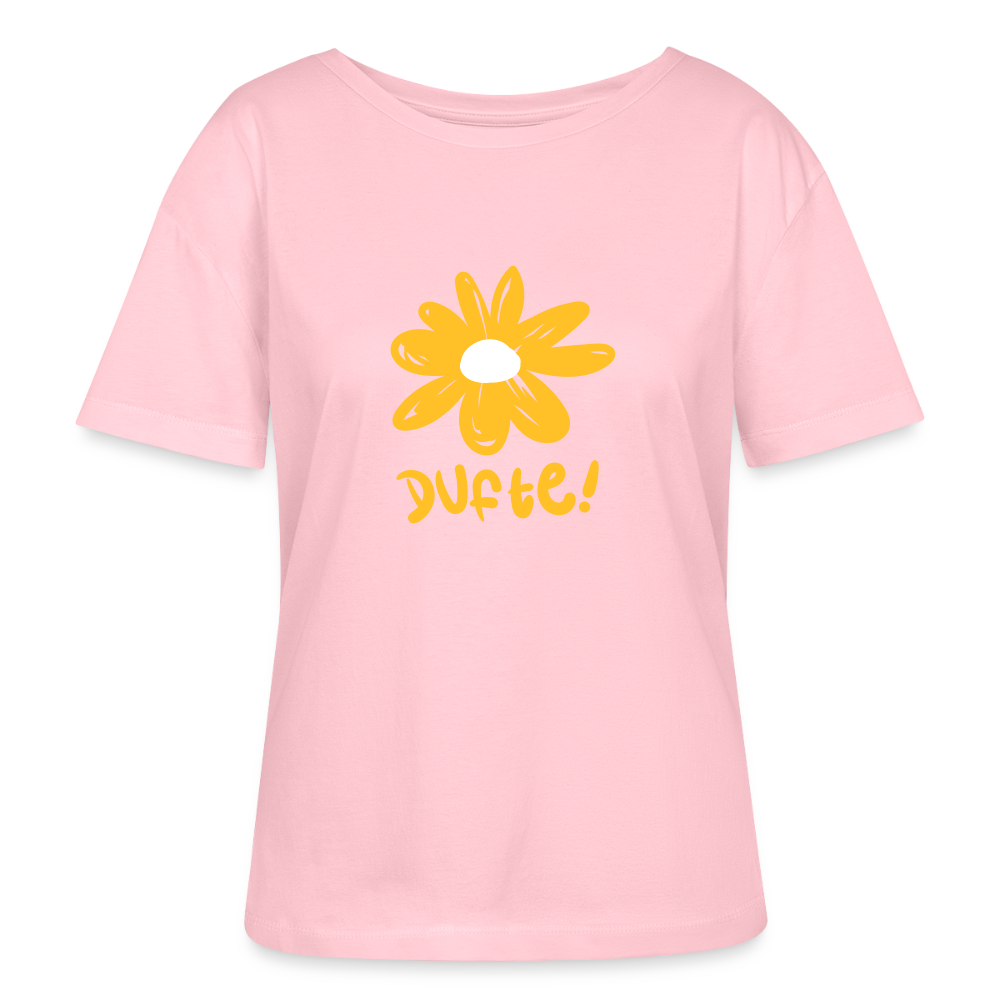 Dufte - Relaxed Rundhals Frauen Bio-T-Shirt - Hellrosa