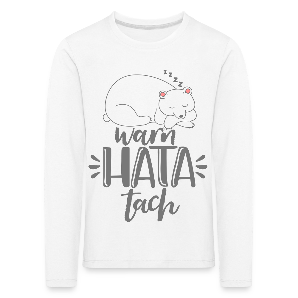 Warn hata Tach - Kinder Langarmshirt - Weiß