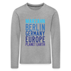 Marzahn Planet Earth - Kinder Langarmshirt - Grau meliert