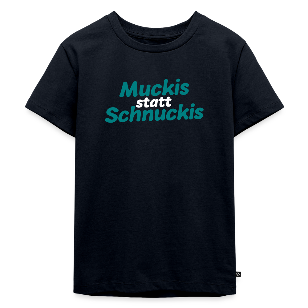 Muckis statt Schnuckis - Kinder Premium T-Shirt - Navy