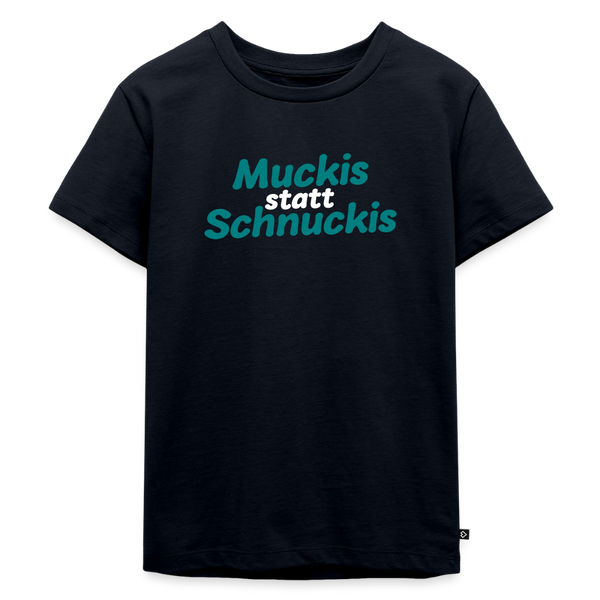 Muckis statt Schnuckis - Kinder Premium T-Shirt - Navy