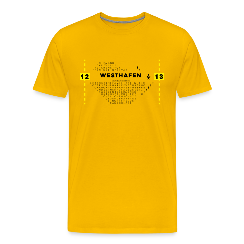 Westhafen - Männer Premium T-Shirt - Sonnengelb