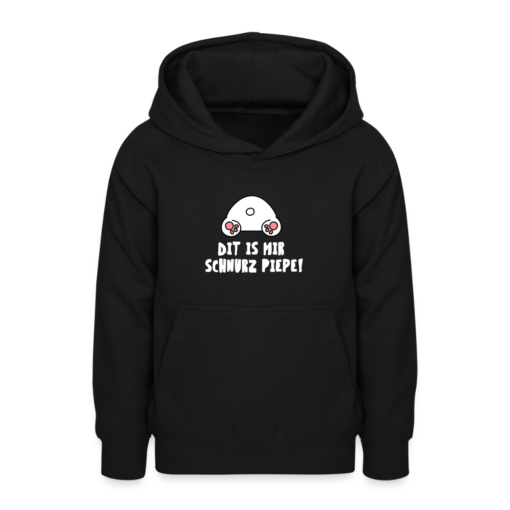 Dit is mir Schnurz Piepe - Teenager Hoodie - Schwarz