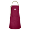 Flitz piepe - Kontrastschürze - Burgunderrot / Sandfarben