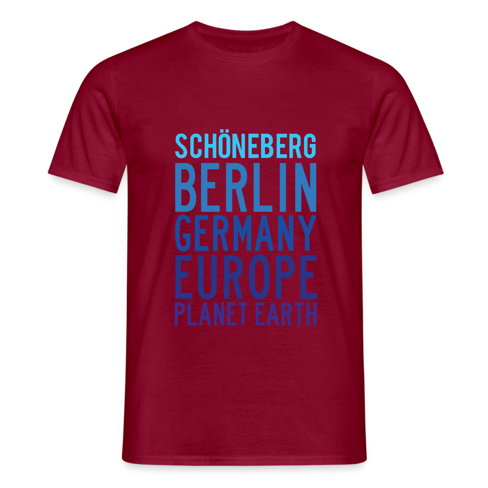 Schöneberg Planet Earth - Männer Premium T-Shirt - Ziegelrot