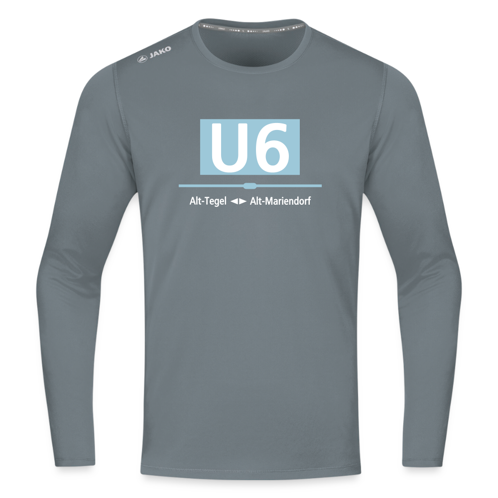 U6 - Männer Sport Langamshirt - Grau