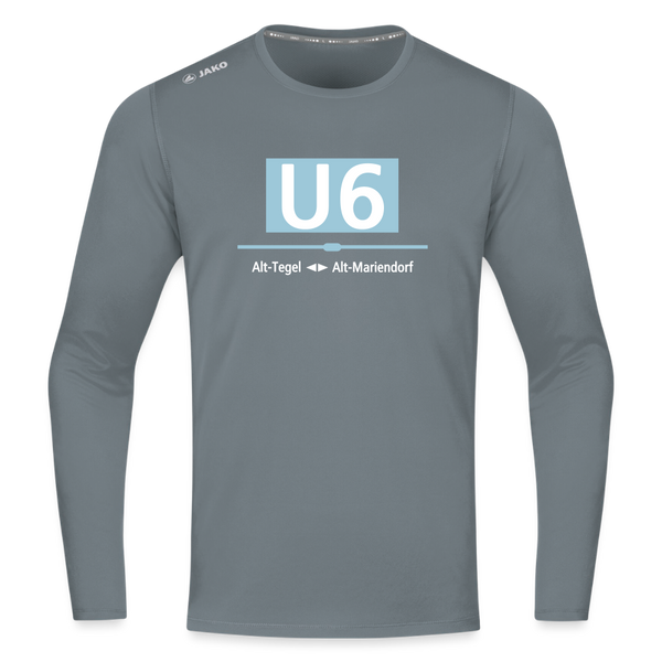 U6 - Männer Sport Langamshirt - Grau