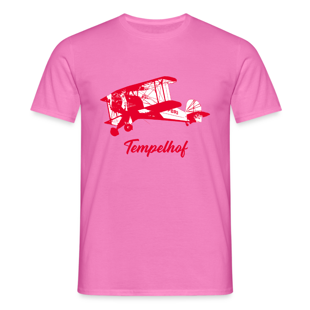 Tempelhof Flugzeug rot - Männer Premium T-Shirt - Pink