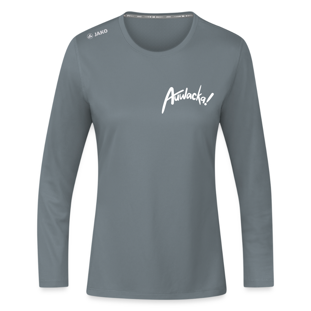 Auwacka! - Frauen Sport Langarmshirt - Grau