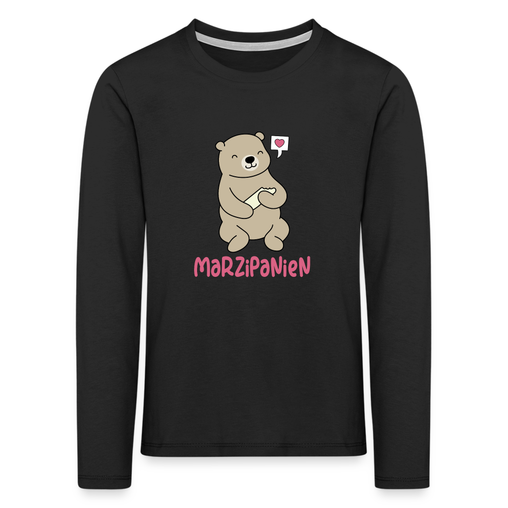 Marzipanien - Kinder Langarmshirt - Schwarz