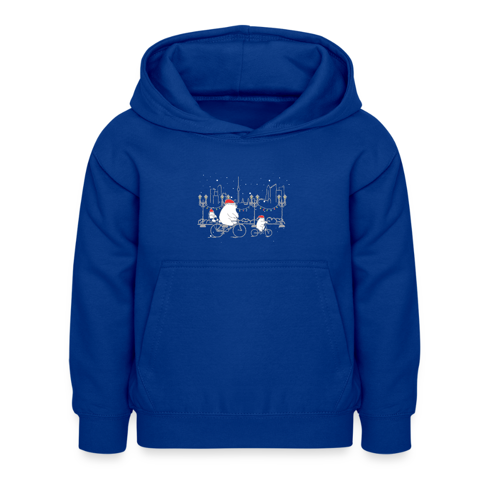 Fahrradtour zu Weihnachten - Kinder Hoodie - Royalblau