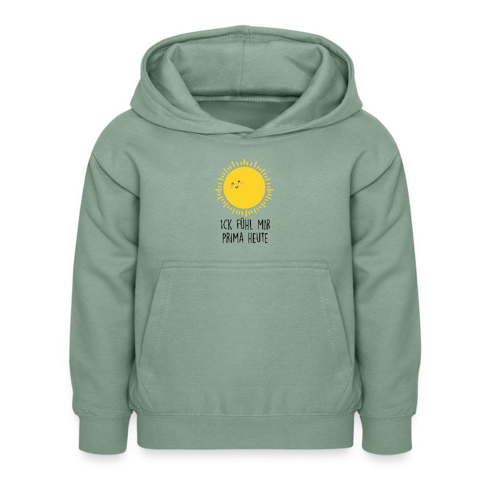 Ick fühl mir prima - Kinder Hoodie - Graugrün