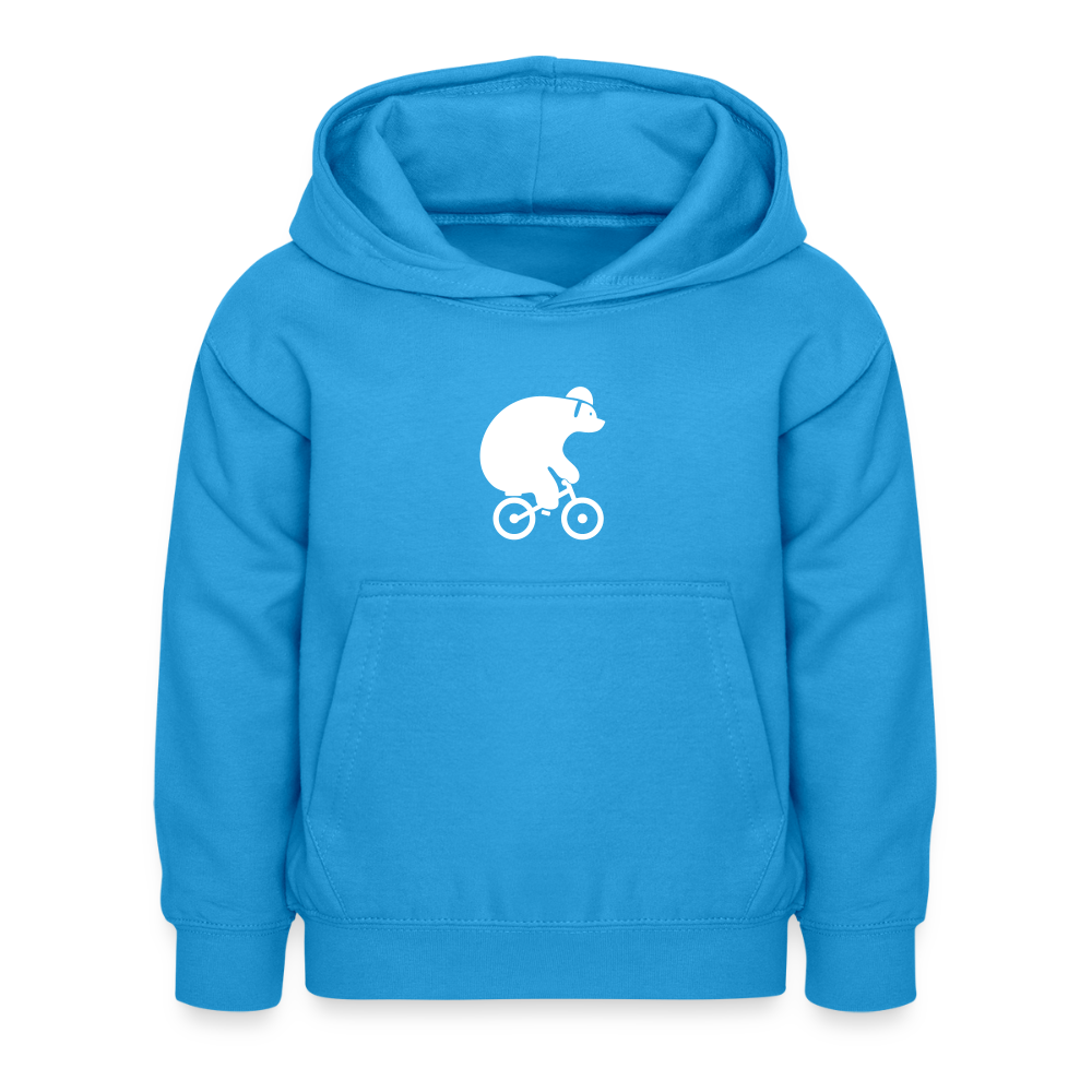 Fahrradbär - Kinder Hoodie - Meeresblau