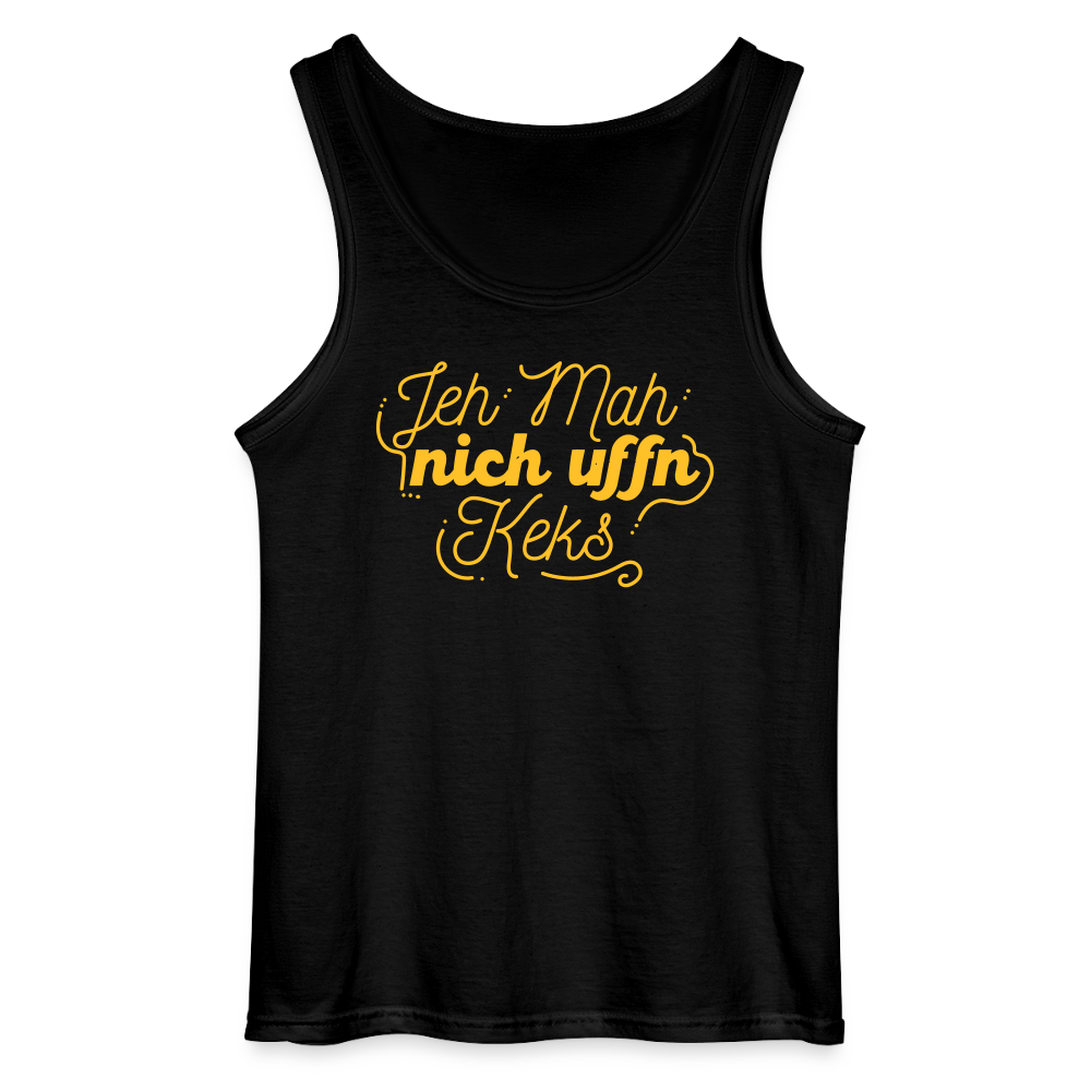 Jeh mah nich uffn Keks gelb - Männer Tank Top - Schwarz