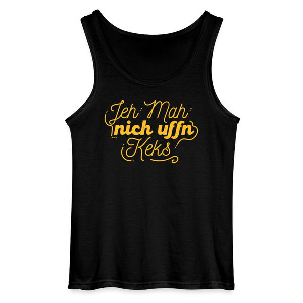 Jeh mah nich uffn Keks gelb - Männer Tank Top - Schwarz