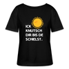 Ick knutsch dir Sonne! - Relaxed Rundhals Frauen Bio-T-Shirt - Schwarz