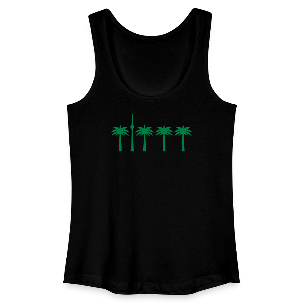 Berlin unter Palmen - Frauen Bio Tank Top - Schwarz
