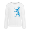 Berliner Bär Geometrie - Teenager Langarmshirt - Weiß