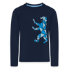 Berliner Bär Geometrie - Kinder Langarmshirt - Navy