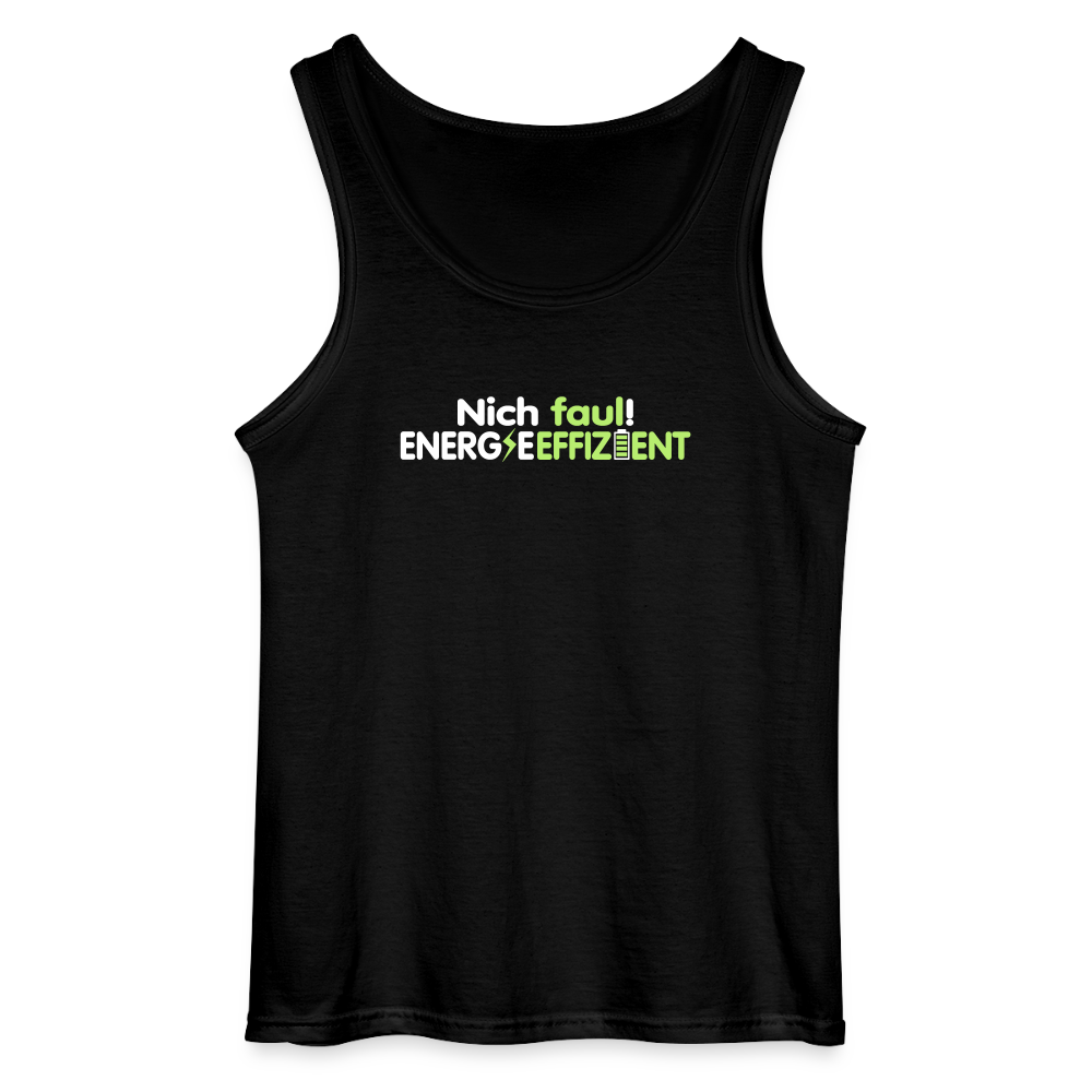 Nich faul! Energieeffizient! - Männer Tank Top - Schwarz