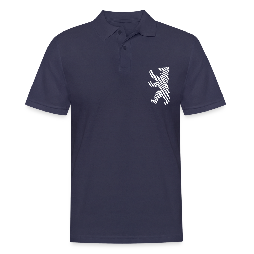 Berliner Bär im Netz - weiß - Männer Polo T-Shirt - Navy