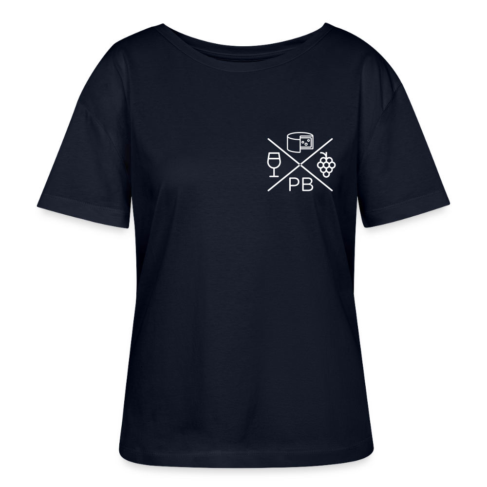 Prenzlauer Berg Kiez - Relaxed Rundhals Frauen Bio-T-Shirt - Navy