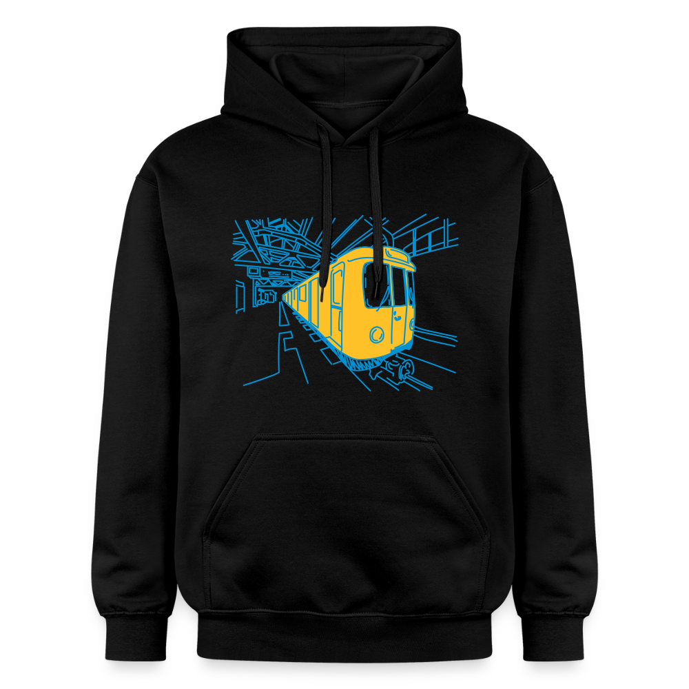 U-Bahn in Linien - Hoodie - Schwarz