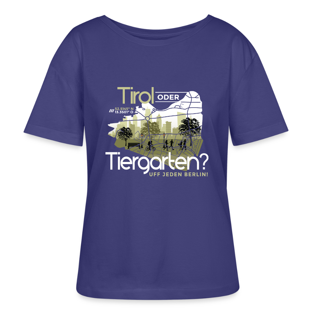 Tirol oder Tiergarten - Relaxed Rundhals Frauen Bio-T-Shirt - Dämmerung