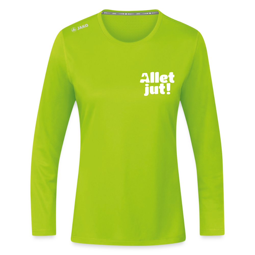 Allet Jut - Frauen Sport Langarmshirt - Neongrün