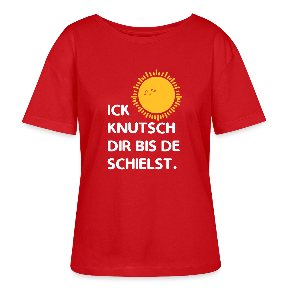 Ick knutsch dir Sonne! - Relaxed Rundhals Frauen Bio-T-Shirt - Rot