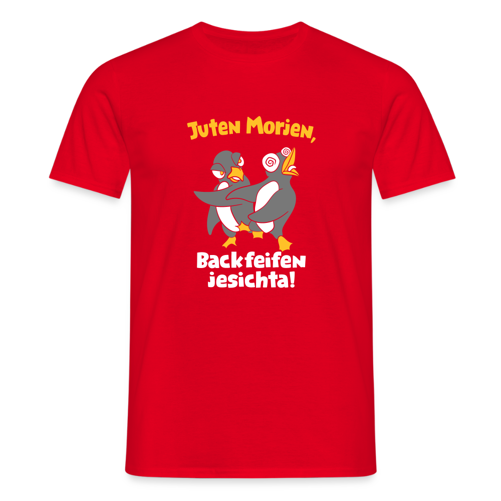 Juten Morjen, Backfeifenjesichta! - Männer Premium T-Shirt - Rot