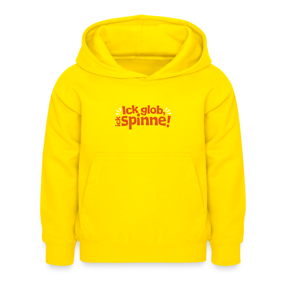Ick glob, ick spinne! - Kinder Hoodie - Gelb