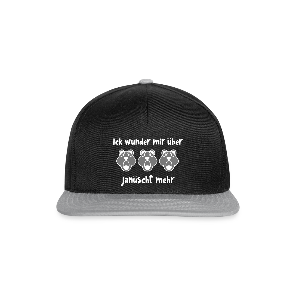 Ick wunder mir - Snapback Cap - Schwarz/Grau