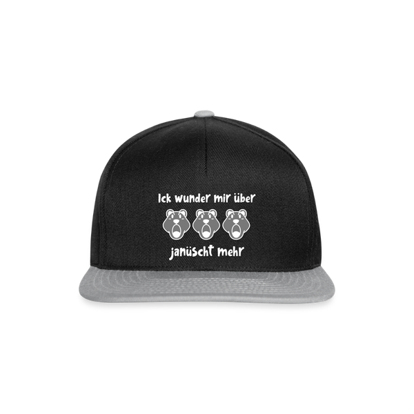 Ick wunder mir - Snapback Cap - Schwarz/Grau
