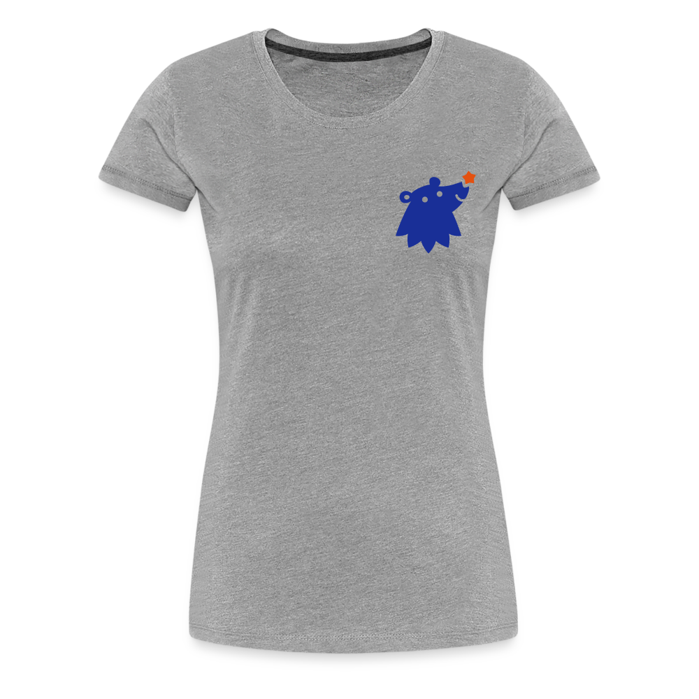 Schnauze Bär - Frauen Premium T-Shirt - Grau meliert