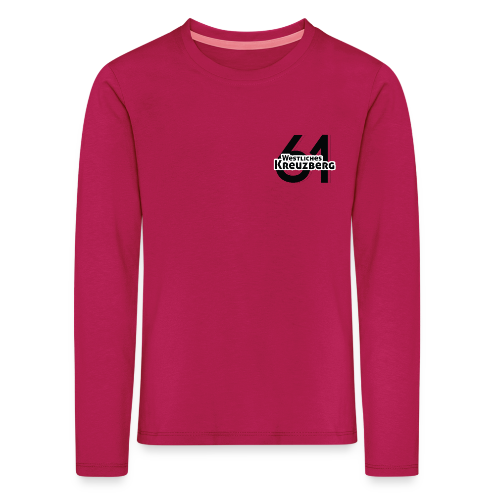 Westliches Kreuzberg  - Kinder Langarmshirt - dunkles Pink