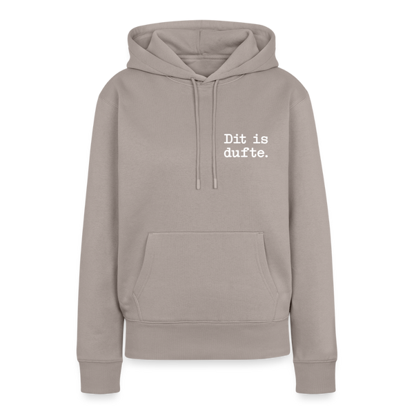 Dit is dufte - Frauen Premium Hoodie - Taupe