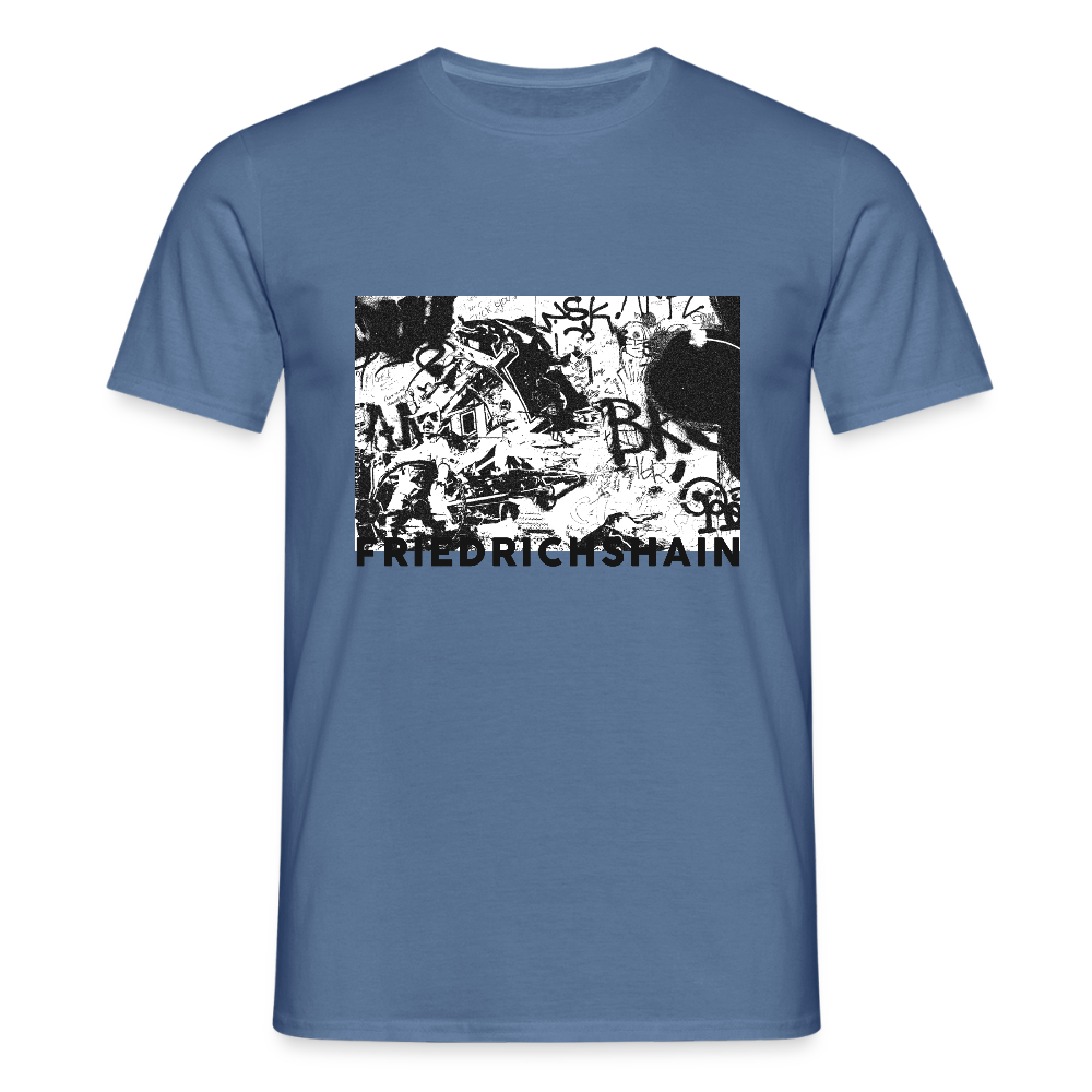 Friedrichshain Graffiti - Männer Premium T-Shirt - Taubenblau