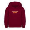Quatsch keen Tofu! - Kinder Hoodie - Bordeaux