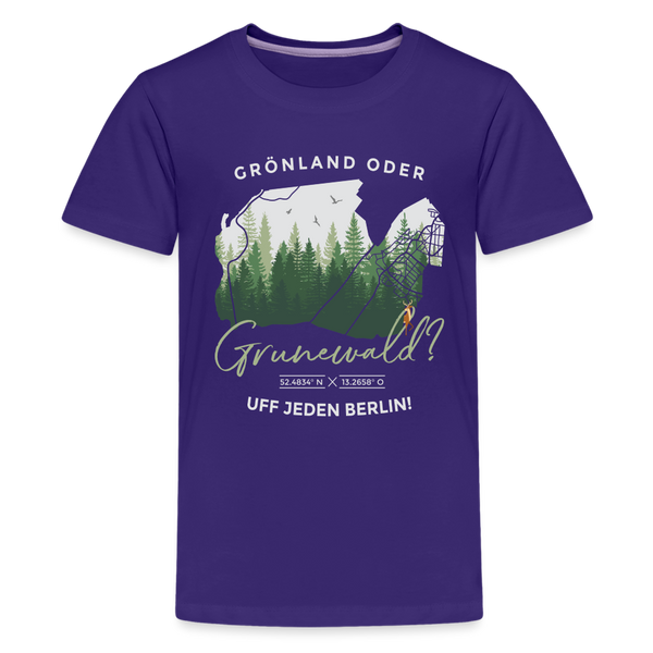 Grönland oder Grunewald - Teenager Premium T-Shirt - Lila