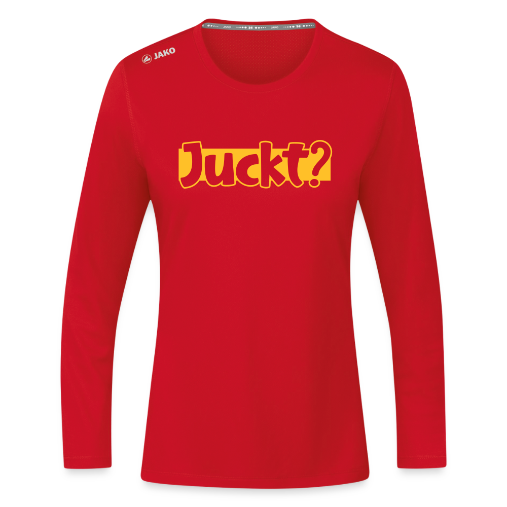 Juckt? - Frauen Sport Langarmshirt - Rot