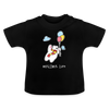 Der Bär fliegt - Baby T-Shirt - Schwarz