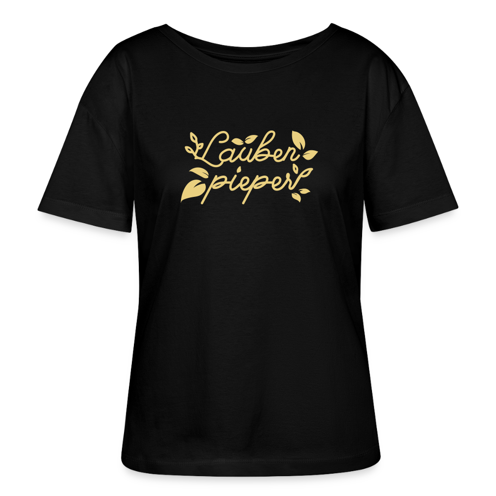 Laubenpieper - Relaxed Rundhals Frauen Bio-T-Shirt - Schwarz