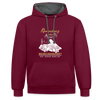 Rheinsberg Oder Reinickendorf - Kontrast Hoodie - Weinrot/Anthrazit