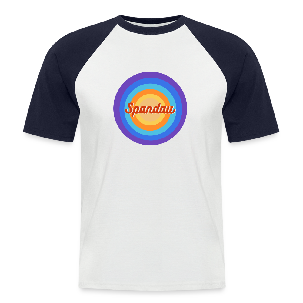Spandau Retro - Männer Baseball T-Shirt - Weiß/Navy