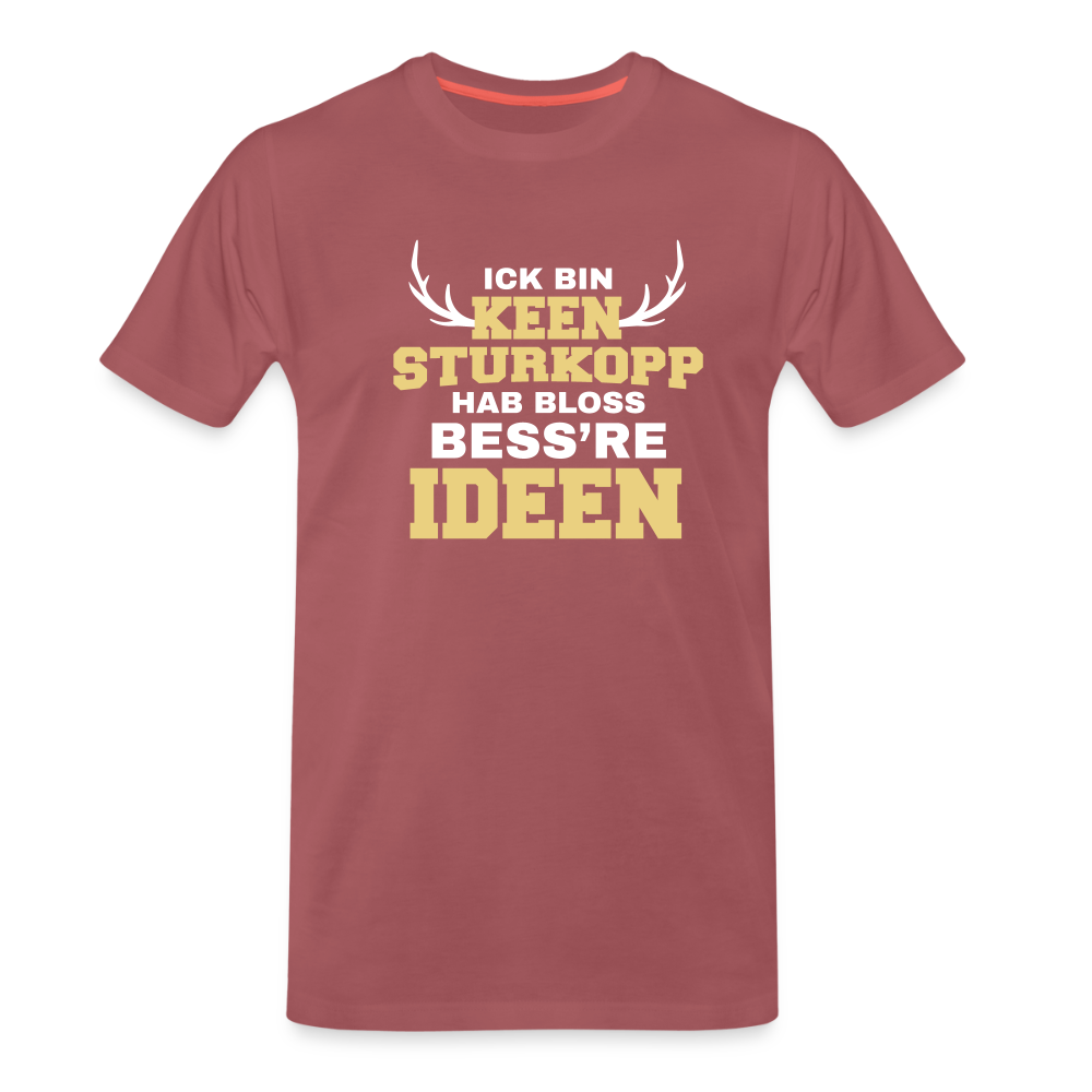 Sturkopp - Männer Premium T-Shirt - washed Burgundy