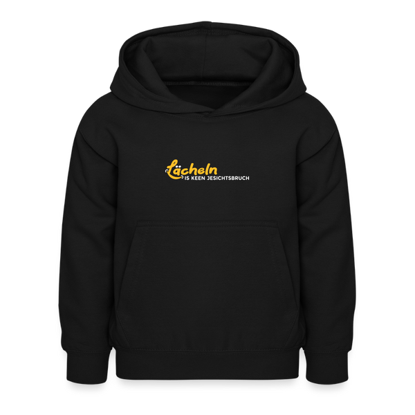 Lächeln is keen Jesichtsbruch - Kinder Hoodie - Schwarz