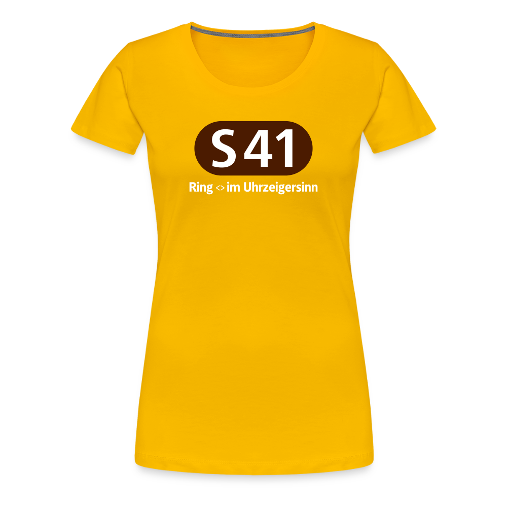 S41 - Frauen Premium T-Shirt - Sonnengelb