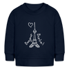 Eiffelturm in Berlin Bonjour - Baby Bio Pullover - Navy